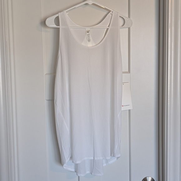 Lululemon NWT Pleated Essential Tank - White sz 10 - Picture 1 of 5